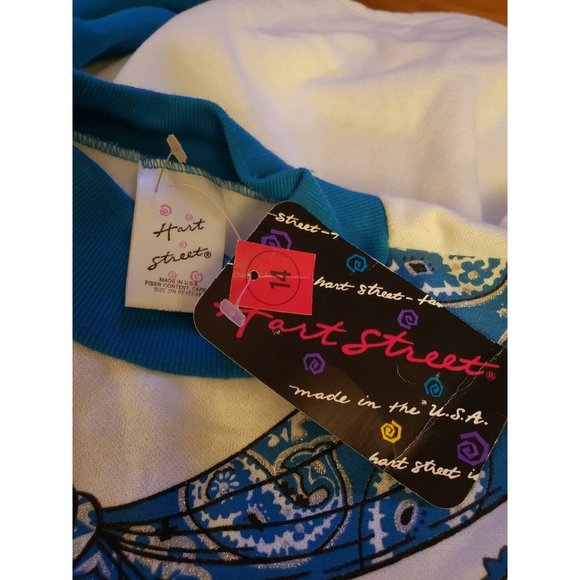 80s Deadstock Teal and White Sweatsuit - Picture 4 of 4